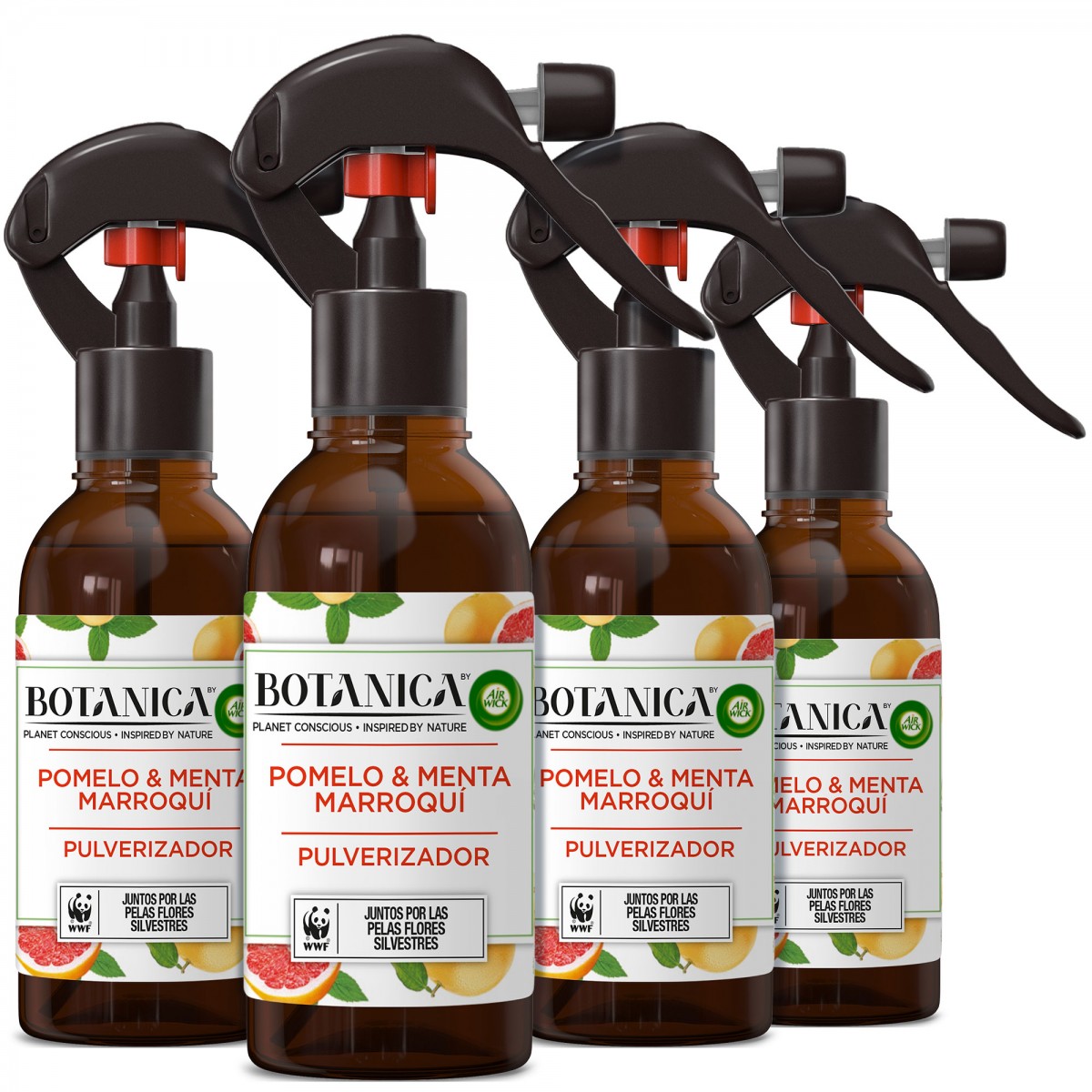 Botanica by Air Wick Pack 4 Sprays aroma Pomelo y Menta