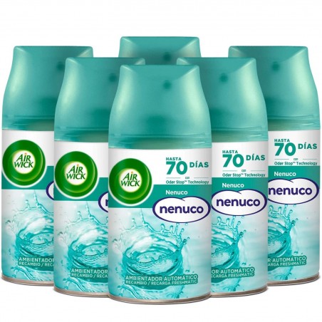 Air Wick Ambientador Freshmatic Aroma Nenuco Pack 6 recambios